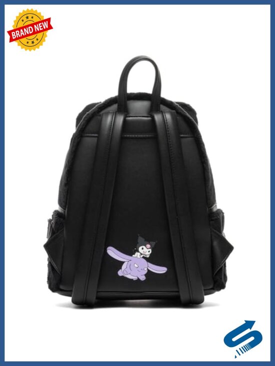 Kuromi Bear Cosplay Mini Backpack - Faux Leather, Plush, Adjustable Strap main image 4